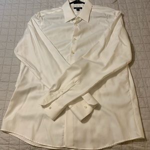 White Claiborne Slim Fit Button Down